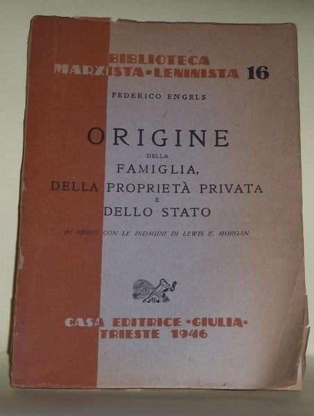 Origine della famiglia, della proprieta' privata e dello stato. In …