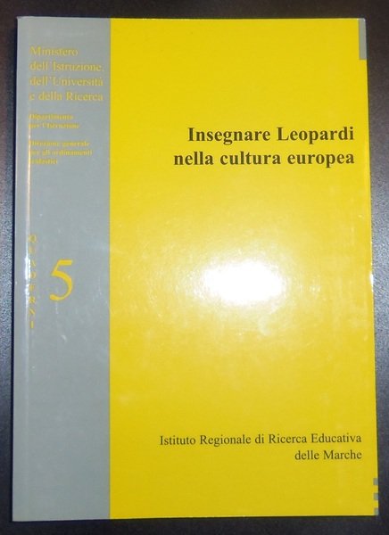 Insegnare Leopardi nella cultura Europea.