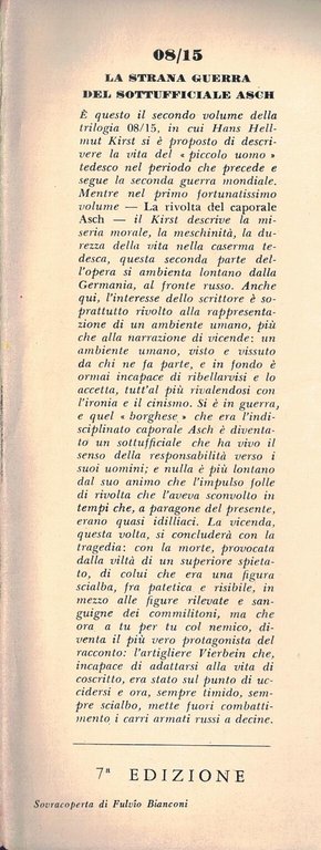 08/15 LA STRANA GUERRA DEL SOTTUFFICIALE ASCH