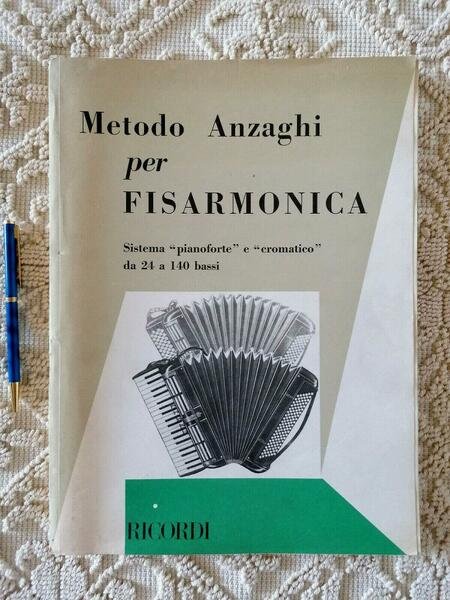 Metodo Anzaghi per FISARMONICA Sistema pianoforte e cromatico da 24 …