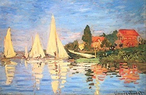 STAMPA SU TELA - CANVAS - REGATA AD ARGENTEUIL - …