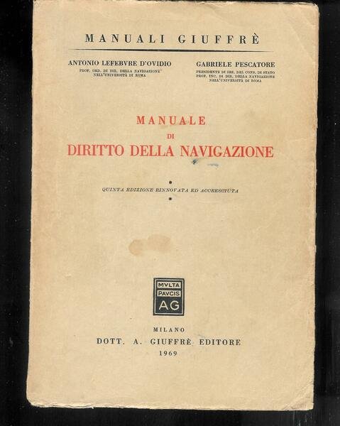 Manuale di diritto della navigazione
