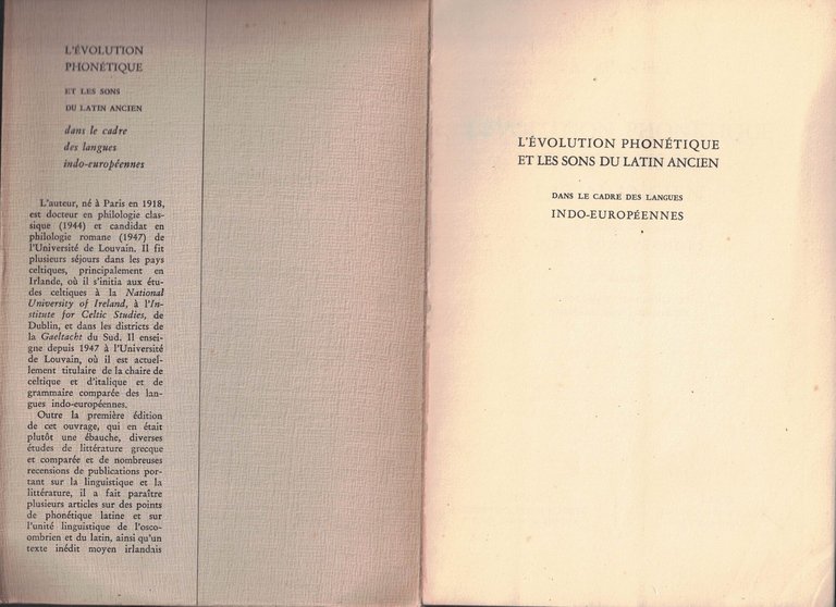A. Maniet. L'Évolution phonétique et les sons du latin ancien …