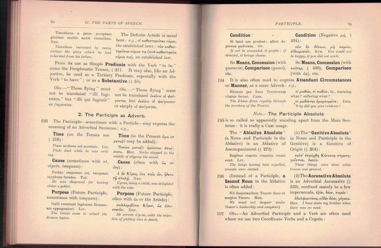 A parallel of greek &amp; latin Syntax