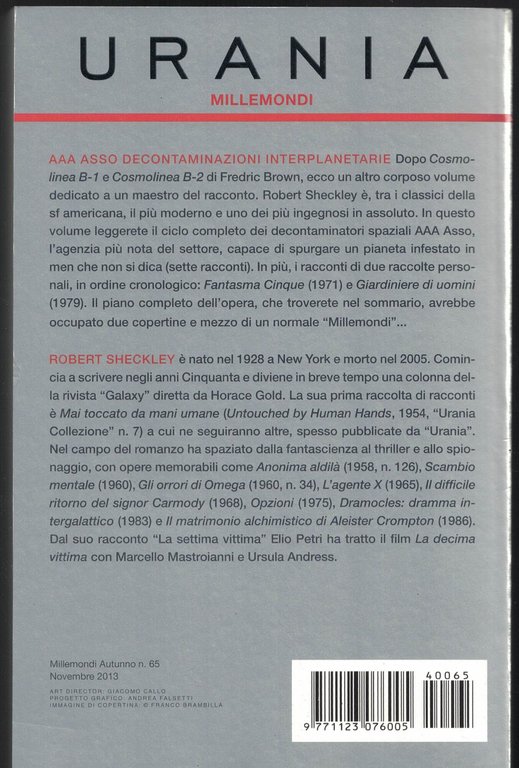 AAA Asso Decontaminazioni interplanetarie &amp; altri racconti (Urania) F