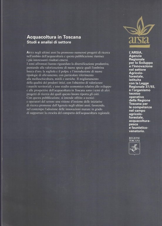 Acquacoltura in Toscana : studi e analisi di settore