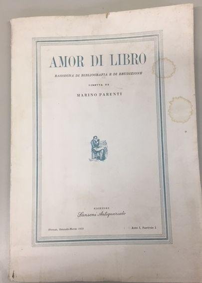 Amor di Libro - rassegna di bibliografia e di erudizione …