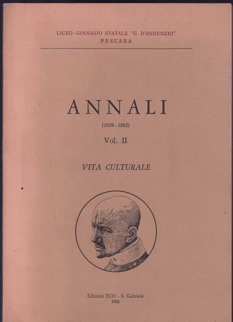 Annali (1959 -1982) Vol. II Vita culturale