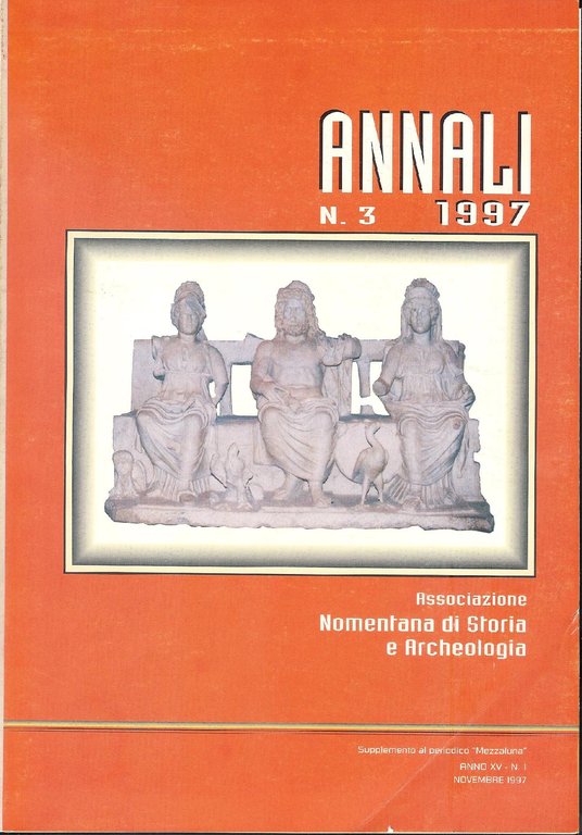Annali n. 3 1997 - ( supplemento al periodico " …