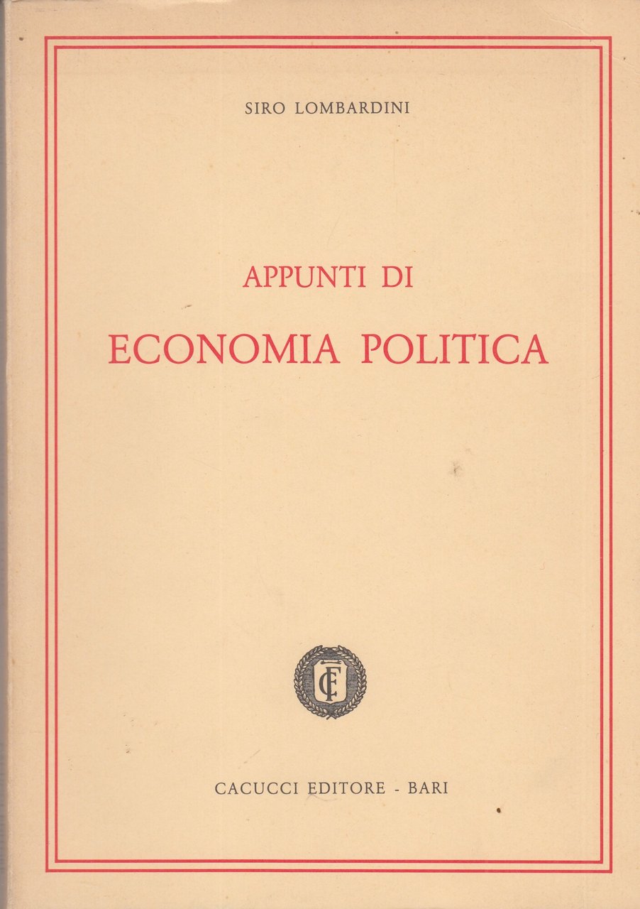 Appunti di economia politica. | Immagine principale