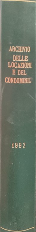 Archivio delle locazioni e del condominio. 1992 Trimestrale di dottrina, …