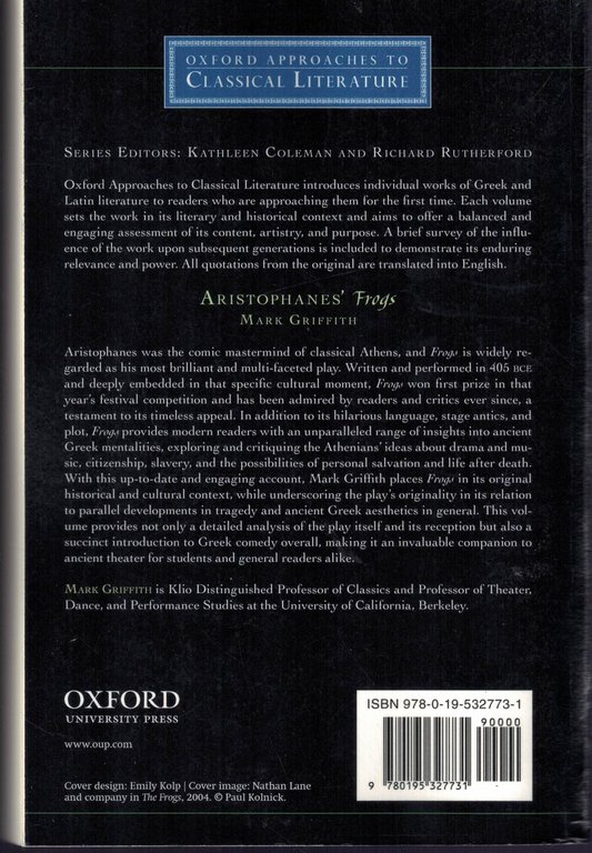 Aristophanes' Frogs (Oxford Approaches to Classical Literature) | Immagine Gallery 2