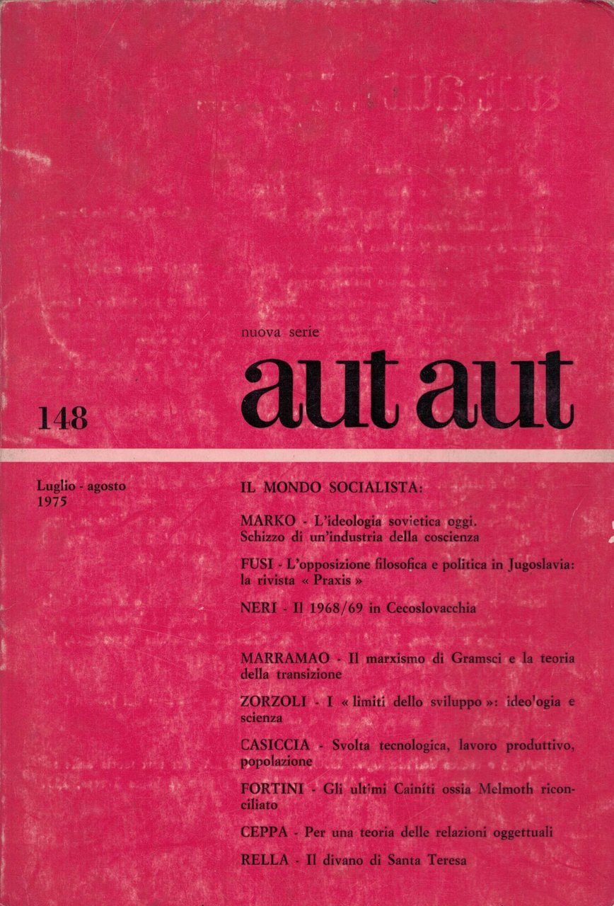Aut aut nuova serie n.148 il mondo socialista | Immagine principale