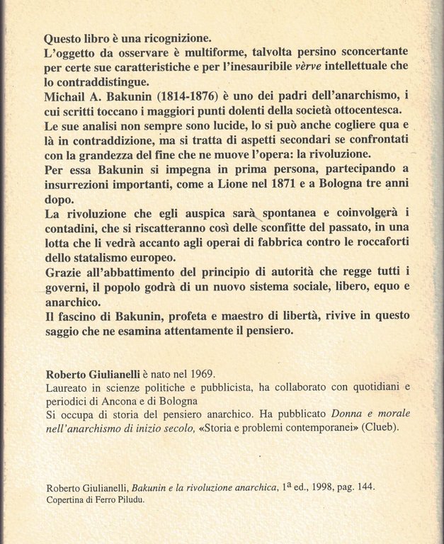 Bakunin e la rivoluzione anarchica