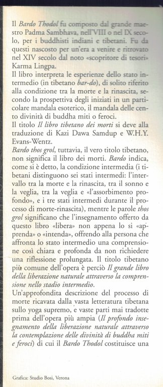 Bardo Thodol. Il libro tibetano dei morti