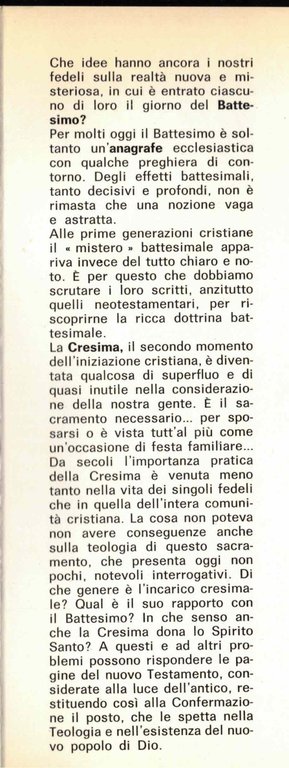 BATTESIMO E CRESIMA. La loro teologia e loro catechesi alla … | Immagine Gallery 2