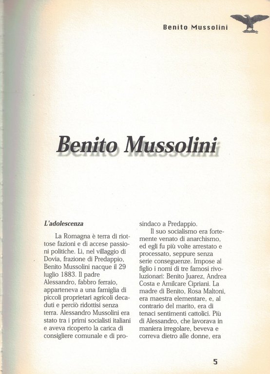 BENITO MUSSOLINI