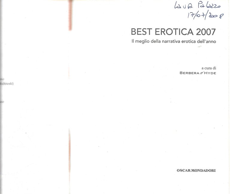 Best erotica 2007. Il meglio della narrativa erotica dell'anno | Immagine Gallery 2