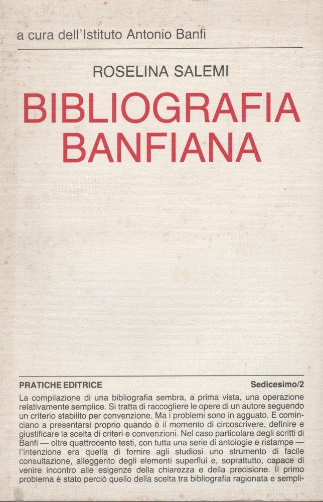 Bibliografia banfiana | Immagine principale