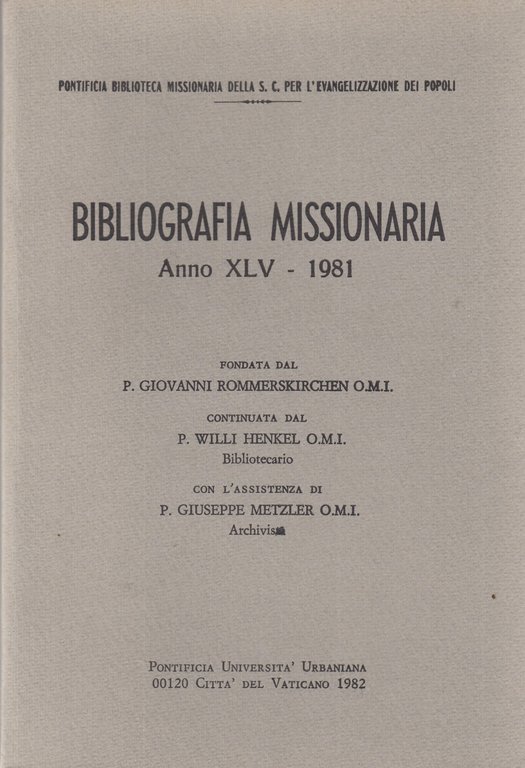 Bibliographia missionaria. 10 annate (1979-1988). | Immagine Gallery 3