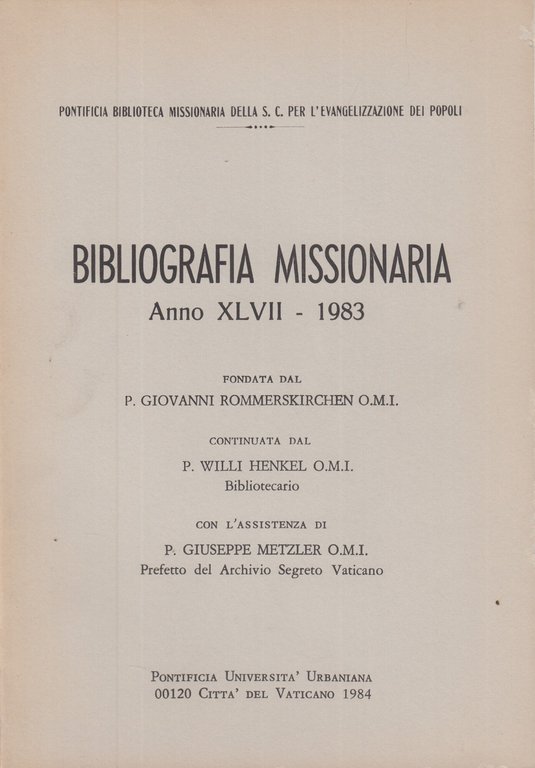 Bibliographia missionaria. 10 annate (1979-1988). | Immagine Gallery 4