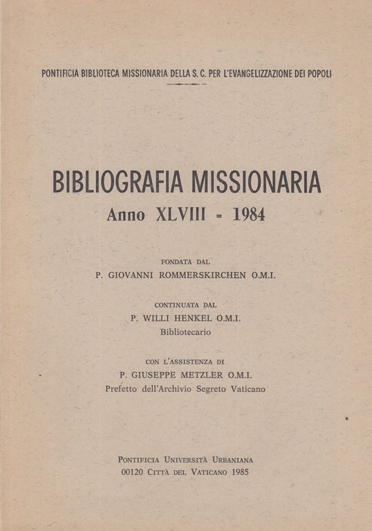Bibliographia missionaria. 10 annate (1979-1988). | Immagine Gallery 5