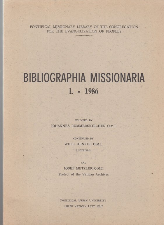 Bibliographia missionaria. 10 annate (1979-1988). | Immagine Gallery 7