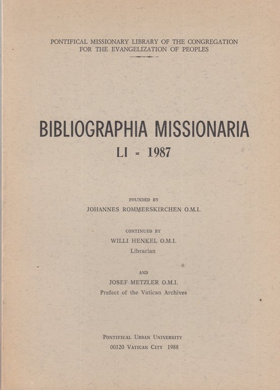 Bibliographia missionaria. 10 annate (1979-1988). | Immagine Gallery 8