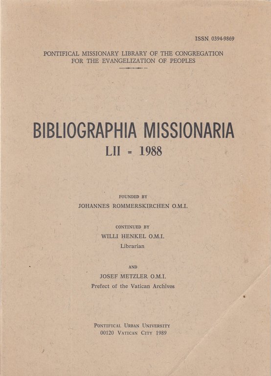 Bibliographia missionaria. 10 annate (1979-1988). | Immagine Gallery 9