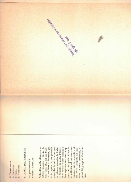 Bilancio del Marxismo