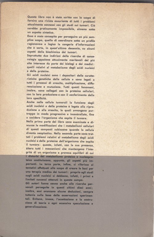 Biochimica dei tumori acidi nucleici e proteine
