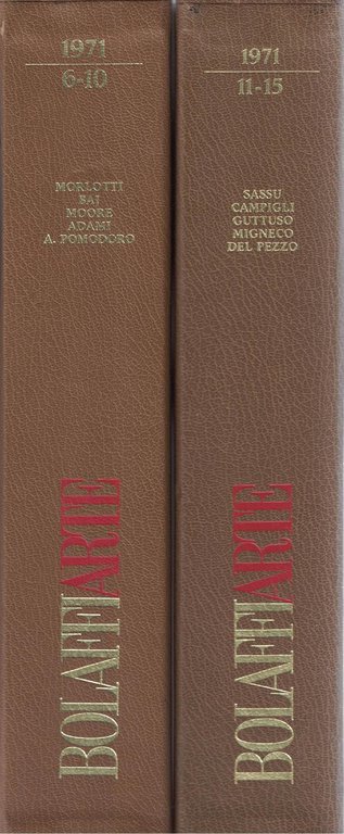 Bolaffi arte. Anno II.Numeri 6-15. 1971 Annata completa