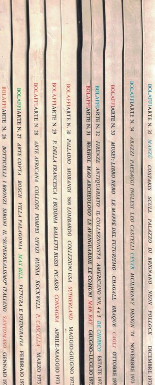 Bolaffi arte. Anno IV.Numeri 26-35. 1973. Annata completa