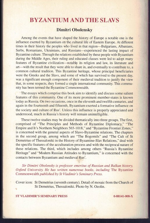 Byzantium &amp; the Slavs
