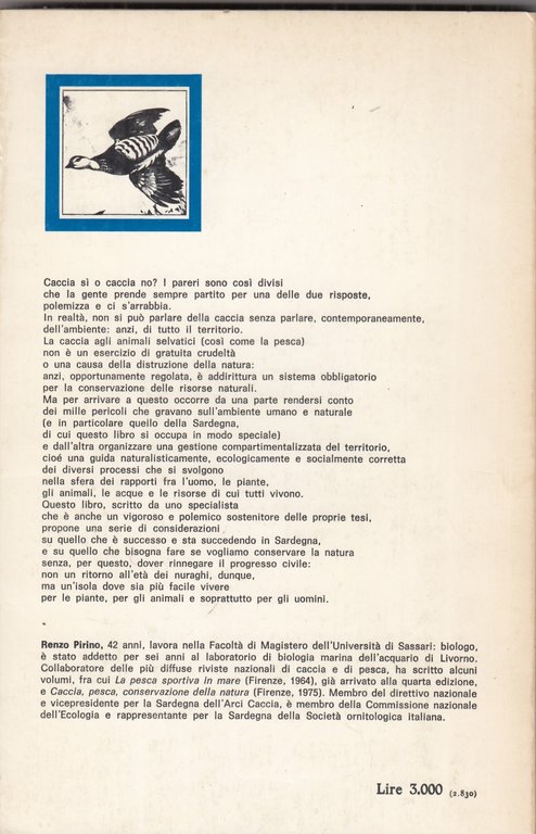 Caccia e ambiente in Sardegna.