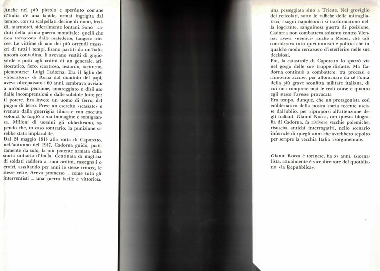 CADORNA PRIMA GUERRA MONDIALE 1985