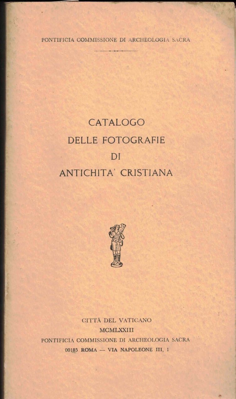 Catalogo delle fotografie di antichità cristiana | Immagine principale