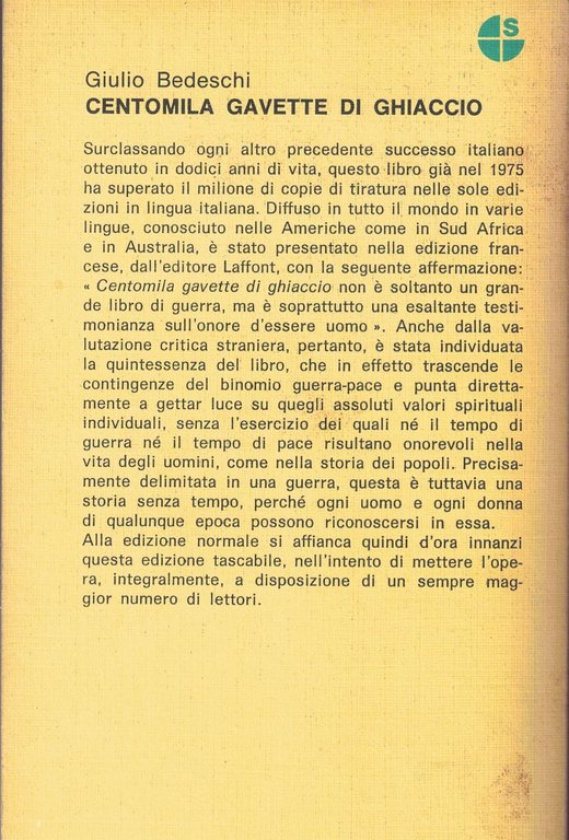 CENTOMILA GAVETTE DI GHIACCIO - GIULIO BEDESCHI- MURSIA --- 1978