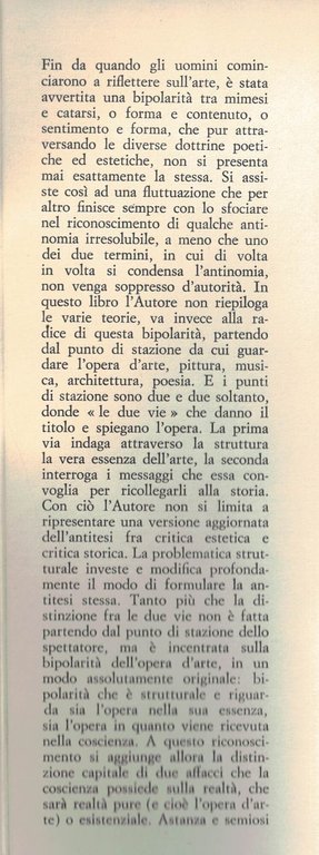 Cesare Brandi - Le due vie. Prima edizione. Laterza 1966 | Immagine Gallery 2