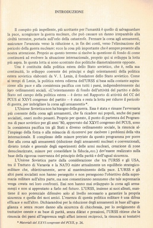 Chi è contro il disarmo?