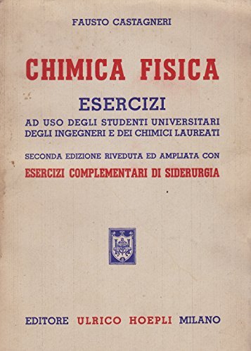 Chimica fisica. Esercizi.
