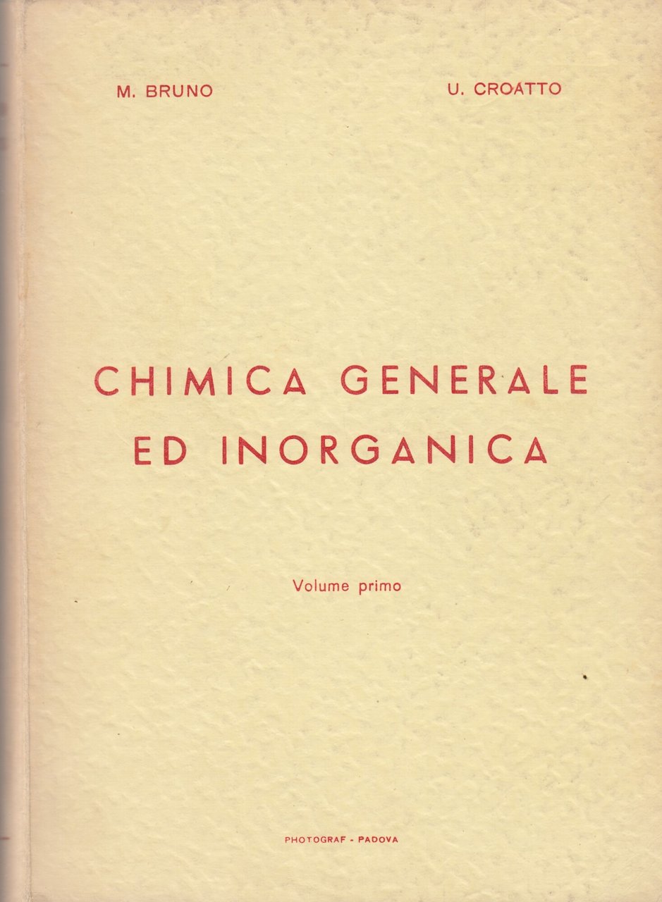 CHIMICA GENERALE ED INORGANICA . VOL 1
