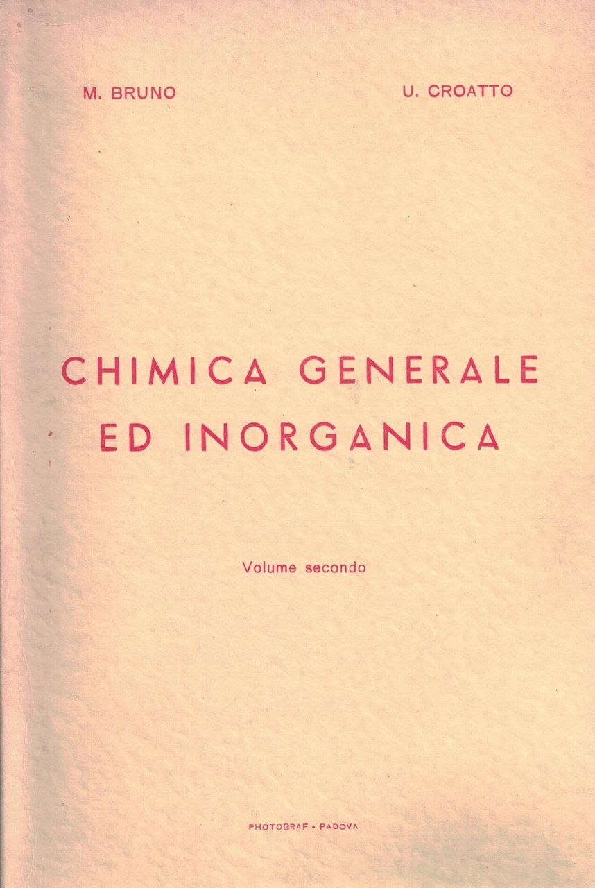 Chimica generale ed inorganica-Volume secondo