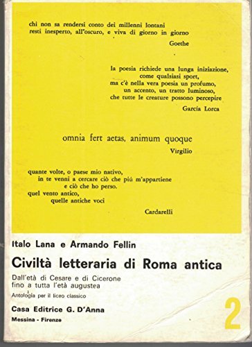 Civiltà letteraria di Roma antica vol. 2 | Immagine principale