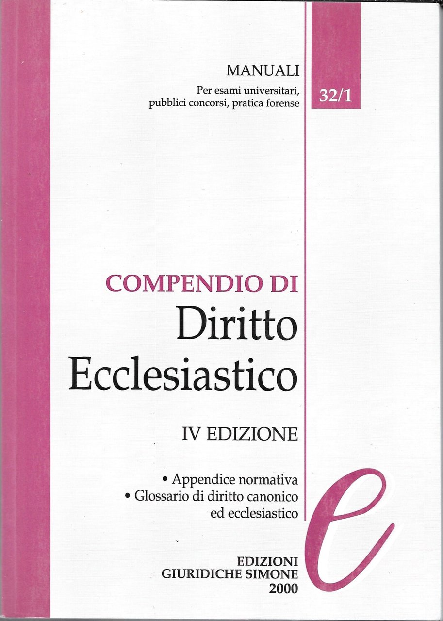 Compendio di diritto ecclesiastico | Immagine principale
