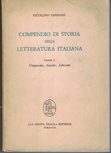 Compendio di storia della letteratura italiana vol. 2