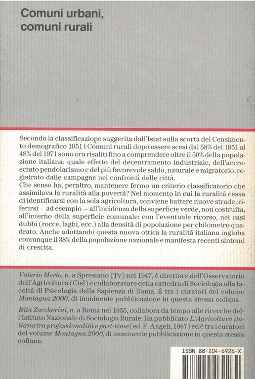 Comuni urbani, comuni rurali. Per una nuova classificazione | Immagine Gallery 2