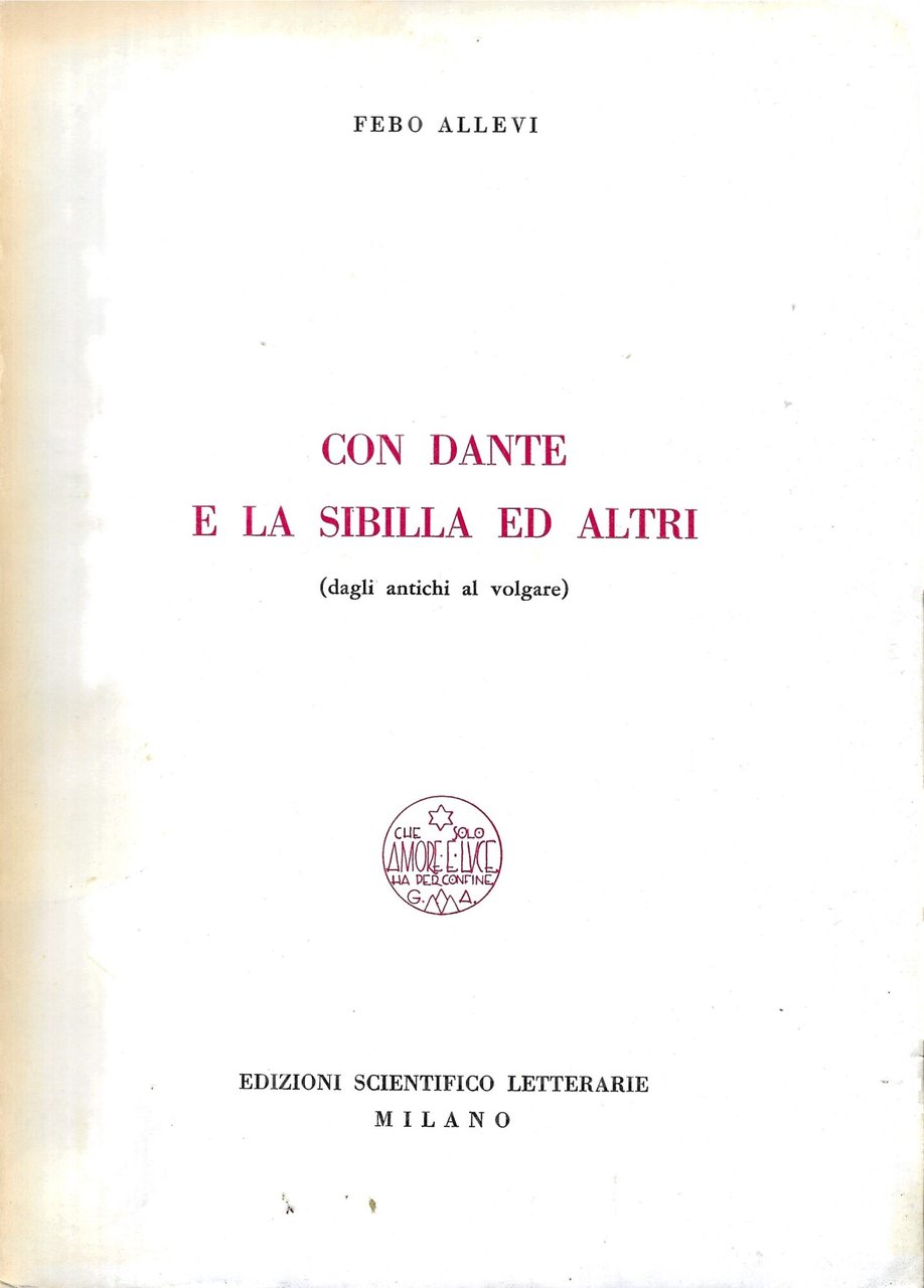 CON DANTE E LA SIBILLA ED ALTRI | Immagine principale