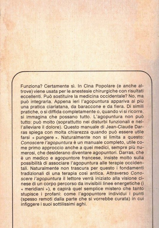 Conoscere l'agopuntura.