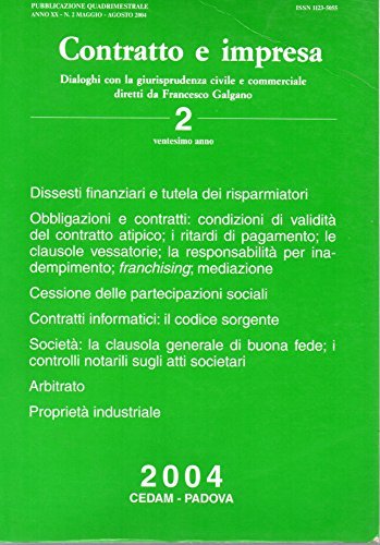 Contratto e Impresa - dialoghi con la giurisprudenza civile e …